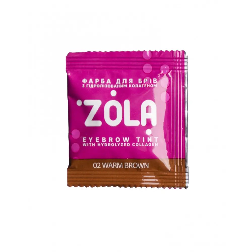 Zola Фарба для брів з колагеном 02 Warm Brown 5ml.