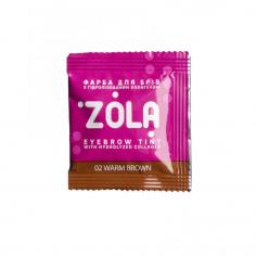 Zola Фарба для брів з колагеном Eyebrow Tint With Collagen 02 Warm Brown 5ml.