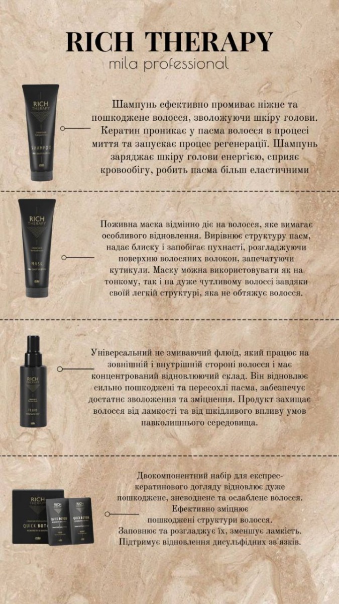 Кератинове відновлення з колоїдним золотом Rich Theraphy (1x fluid + 1x booster) 25 мл - фото 4