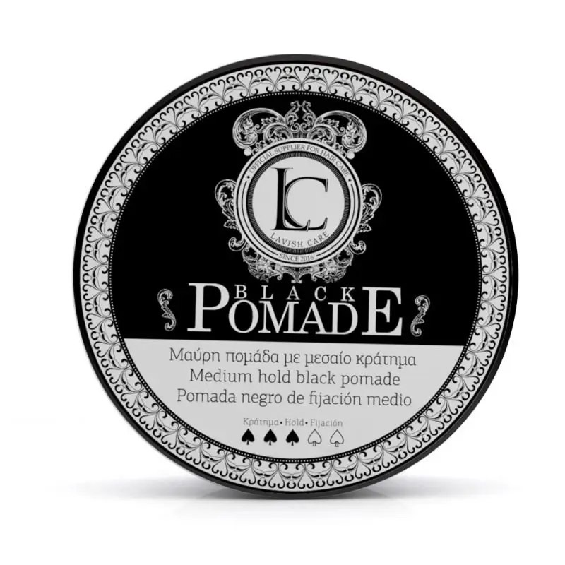 BLACK POMADE Medium hold black pomade Чорна помада для стайлінгу волосся 100мл
