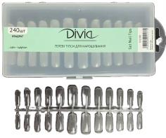 Divia - Гелеві тіпси для нарощування нігтів Квадрат Di1580