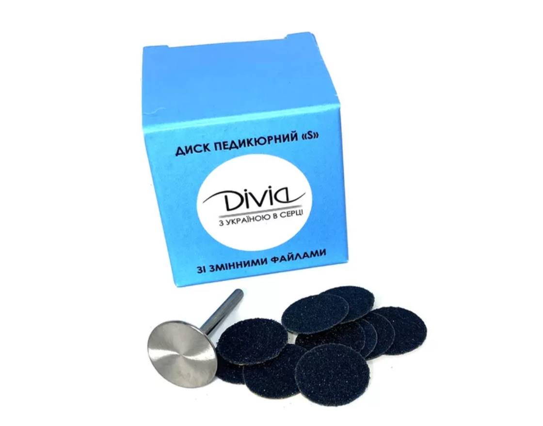 Divia - Диск педикюрний S зі змінними файлами (25 шт - мікс) Di1525