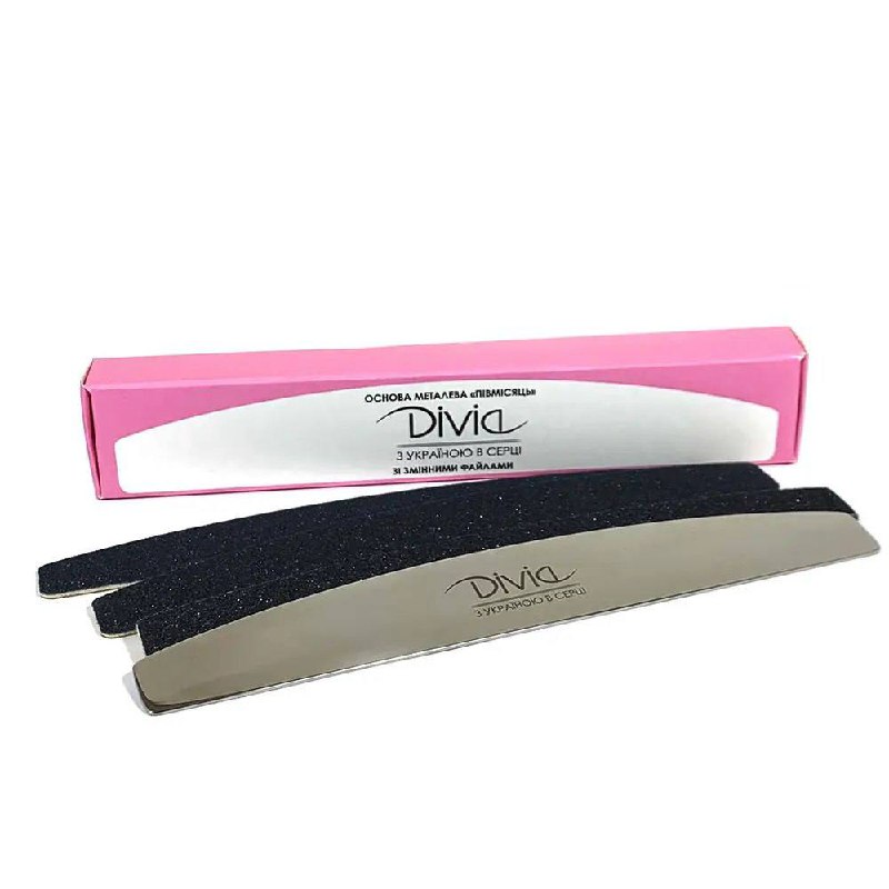 Divia - Основа металева Півмісяць зі змінними файлами  (4 шт - мікс) Di1520