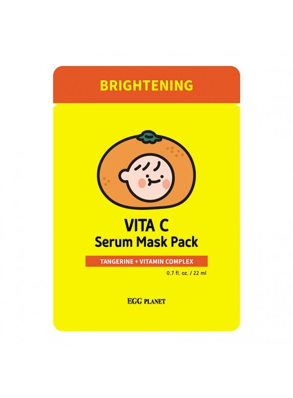 Живильна маска для обличчя з вітаміном С,EGG PLANET VITA C Serum Mask Pack, 22ml